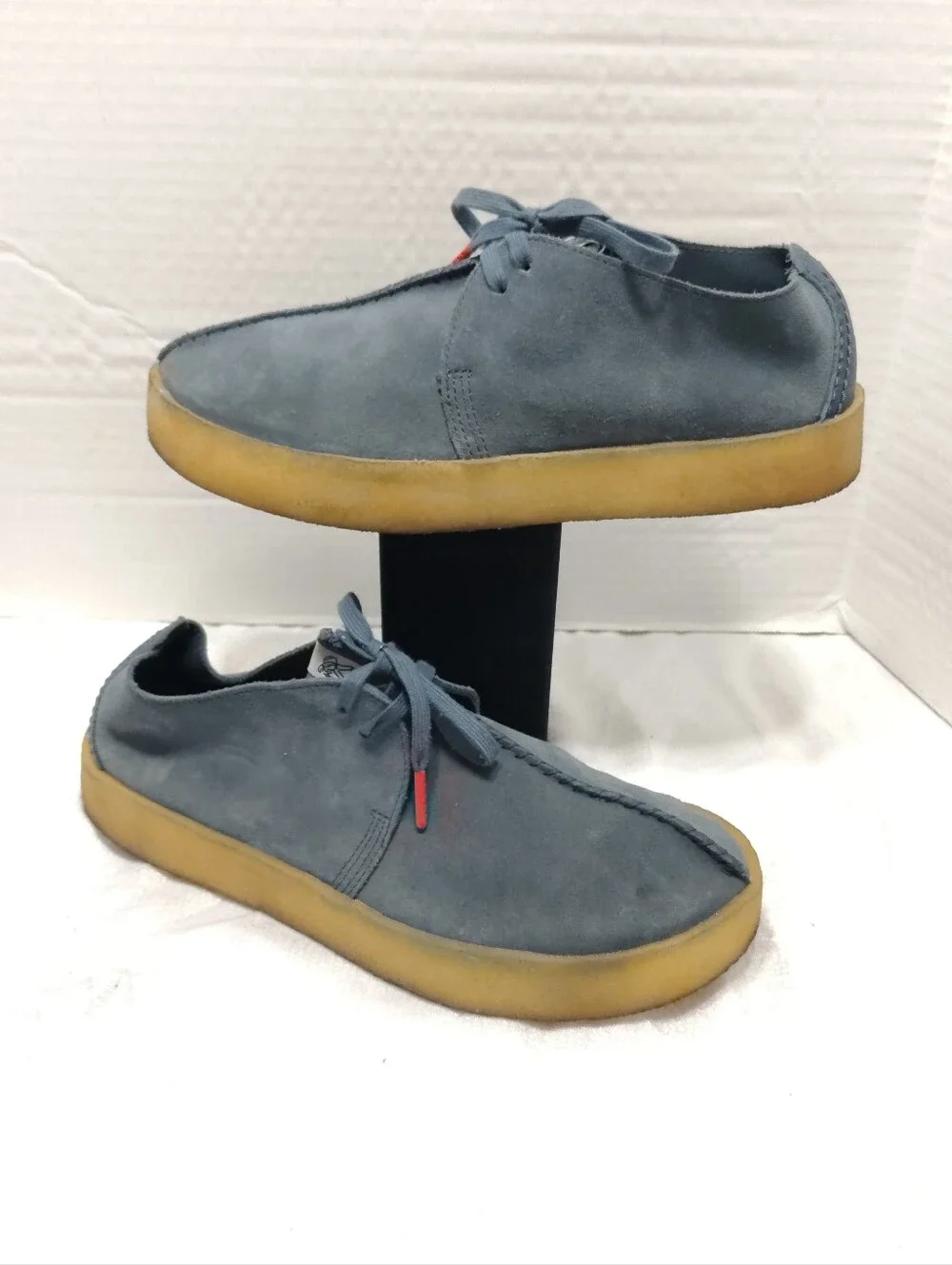 Clarks Original Trek Cup Stitch, Men # 10.5 US Blue Suede